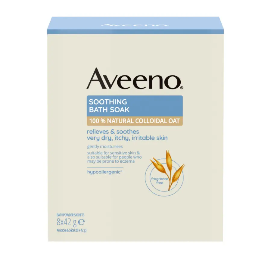 13298-aveeno zklidnujici ovesna koupel 8x42g